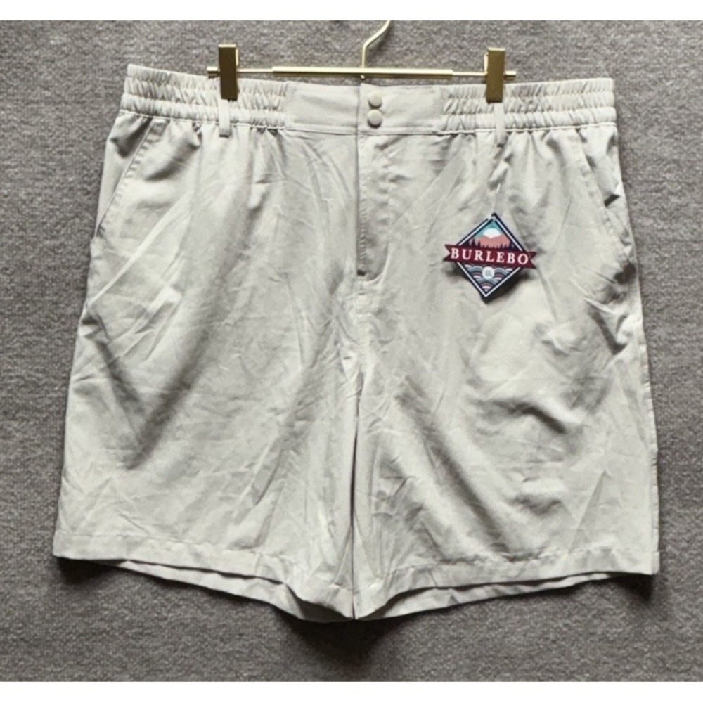 Burlebo Everyday Performance Shorts Men 2XL Stretch Lightweight Black 7" NWT NEW